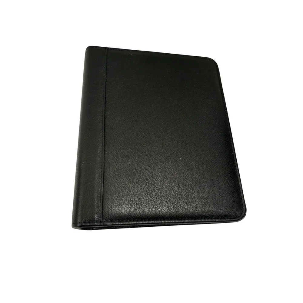 FranklinCovey Planner Binder 7.5x9.5 Black Leather 7-Ring Organizer Unisex